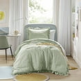 thumbnail image 4 of Regency Heights Twin/Twin XL Size Ruffle Comforter Set with Sham,2-Piece Quilted Bedding Set, Sage Green, Gift for Women, 4 of 9
