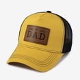 thumbnail image 2 of ZHOGXU Father'S Day Mens Baseball Cap Letter Print Mesh Wide Brim Fashion Comfortable Summer Cap For Outdoor Activities And Everyday Wear,Yellow,One Size, 2 of 4