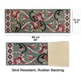 thumbnail image 3 of StepBasic Non-Slip Rubber Backing Resistant Carpet Stair Gripper Set of 14 - Gray Floral ( 8.5" x 26" ), 3 of 7