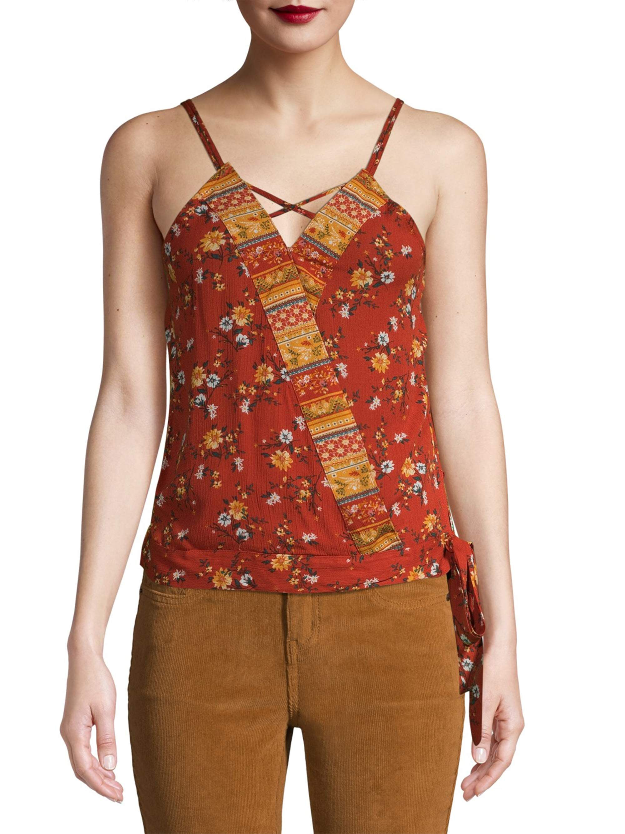 Details about   $34.00 Almost Famous Juniors' Sleeveless Utility Tunic Top 