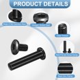 thumbnail image 3 of 10 Sets Binding Post Screw Female M6*35*Φ8 Hex Drive Socket Cap with Wrench, 3 of 7