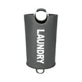 thumbnail image 2 of 90L Large Laundry Basket, Collapsible Laundry Bag, Freestanding Tall Clothes Hamper, Foldable Washing Bin (Dark Grey，1PC), 2 of 6