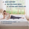 thumbnail image 6 of Sasttie Extra Thick King Mattress Topper, 800GSM Breathable Mattress Pad Cover, Pillow Top Protector with 8-21 Inch Deep Pocket, White, 6 of 10
