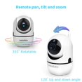 thumbnail image 3 of Baby Monitor with Remote Pan-Tilt-Zoom Camera and 3.2'' LCD Screen, Infrared Night Vision, Temperature Display, Lullaby, Two Way Audio, with Wall Mount Kit, 3 of 5