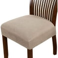 thumbnail image 1 of Dining Chair Seat Cover Stretch Spandex Chair Seat Covers Chair Seat Cushion Slipcovers for Dining Room Kitchen Chairs Removable Washable Chair Seat Covers - Set of 4, Sand, 1 of 8