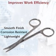 5-Pcs Set, Iris Lab Scissors, 4.5 inch, Curved