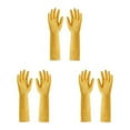 thumbnail image 4 of Youkk 2X Rubber Gloves Kitchen Gadget Gardening Tool Exquisite Multipurpose Yard Yellow L 3Set, 4 of 6