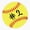1pcs, variant on Softball Player Number Two Sports Sticker