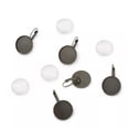 thumbnail image 6 of U8MO 10 Sets Bronze Brass Leverback Earwire Earring Setting Bezel & 18mm Glass Covers, 6 of 8
