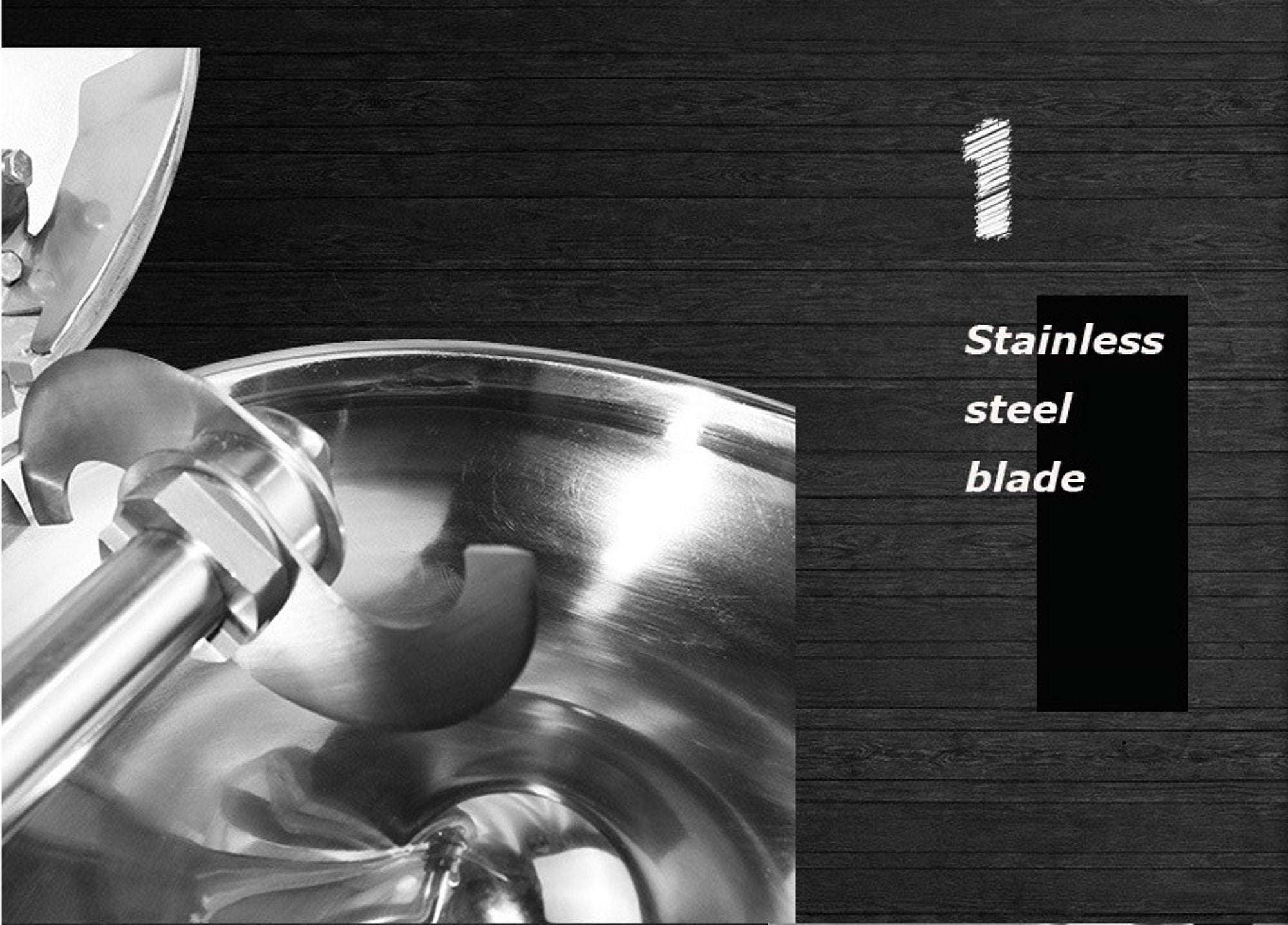 5.5L Meat Vegetable Fruit Chopper Shredder Cutter Ginger Garlic Grinder Food Processor with 15" Rotary Bowl 1400r/min 110V