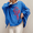 a-Blue, variant on Womens Oversized Graphic Long Sleeve T Shirts 2025 Basic Crewneck Tee Fall Slit Tops Casual Workout Y2K Clothes