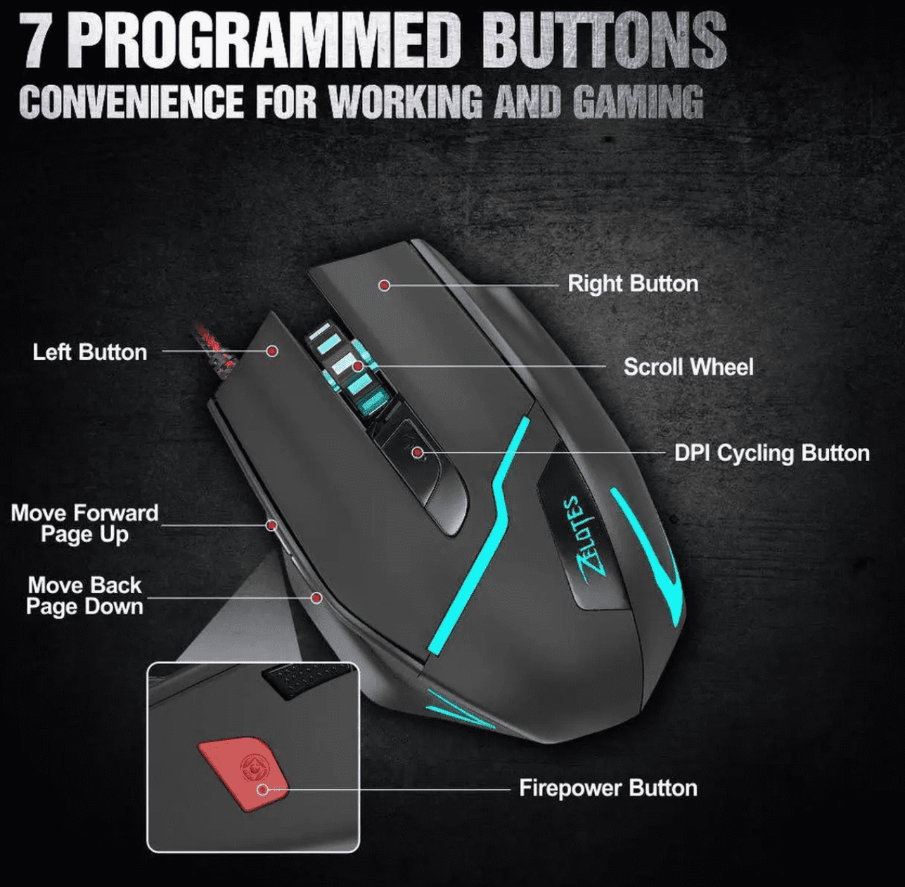 VersionTECH. T10 Gaming Mouse - Thumbnail 5