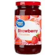 Great Value Preserves, Strawberry, 18 oz