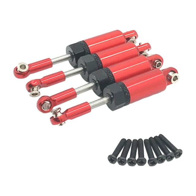 Xingzhi 4piece 1/18 Front Rear Shock Absorber Aluminum Alloy Wear-resistant Rc Front Rear Shock Absorber For HS 18301 RC Car Part Red