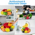 thumbnail image 4 of Bextsrack 2 Layer Disassembly Fruit Basket with Banana Holder for Countertop for kitchen-(Silver), 4 of 7