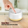 thumbnail image 7 of Sound Machine White Noise Machine with 25 Soothing Sounds and Night Lights with Memory Function 32 Levels of Volume and 5 Sleep Timer Powered by AC or USB for Sleeping Relaxation (White), 7 of 7