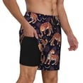 thumbnail image 3 of Fotbe Leopard Print Men’s Swim Trunks Quick Dry Swim Shorts Board Shorts with Mesh Lining-, 3 of 9