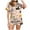 Beige, variant on Ulitacool Pajamas For Womens Halloween Short Sleeve Pjs And Shorts Set Button Down Pumpkin Ghost Print Sleepwear Hallowmas Cute Jammies Nightwear Beige L