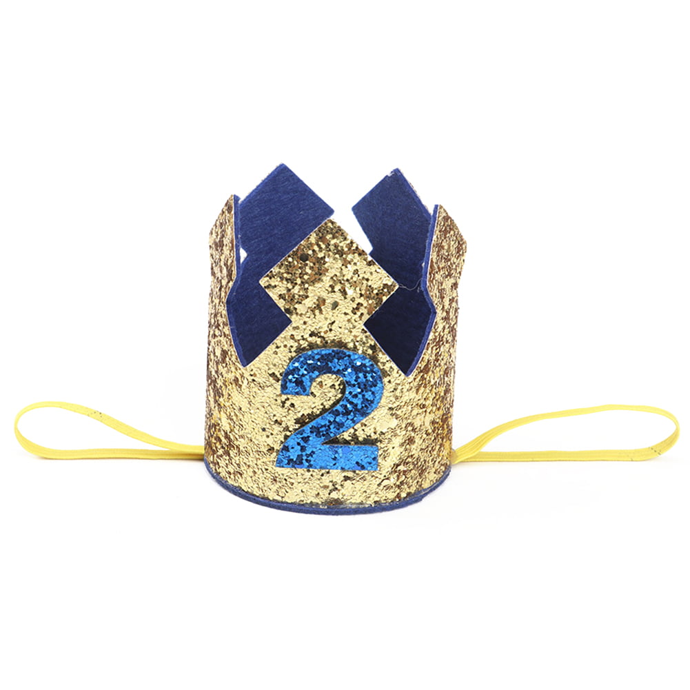 Happy Birthday 1-3 Year Old Children headband Crown Princess Hat Crown Headwear 