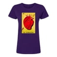 thumbnail image 3 of Playera Blusa El Corazon De La Loteria Mexicana Tradicion Mexicana Color Morado Talla Chica Marca Emil SaEs, 3 of 4