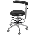 thumbnail image 1 of Medical Dental Stool Dentist Chair with 360 Degree Rotation Armrest PU Leather Assistant Stool Chair Height Adjustable Doctor Chair, 1 of 6