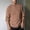 Coffee, variant on Late July Jeans Shirt for Men Mens Collar Long Sleeve Solid Color Casual Fashion Vintage Standing Collar Shirt Fourth of July Black Mens Undershirts L