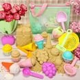 thumbnail image 5 of Tagitary Beach Sand Toys for Kids, Beach Toys 23PCS Set with Ice Cream Cake Sand Molds,Toddler Sandbox, Beach Travel, 5 of 8