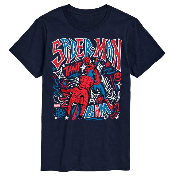 Marvel - Spider-Man Sketchy Doodles - Men's Short Sleeve Graphic T-Shirt