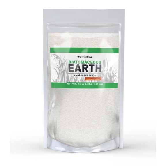 Unpretentious Diatomaceous Earth, Freshwater Amorphous Silica 64 Ounces