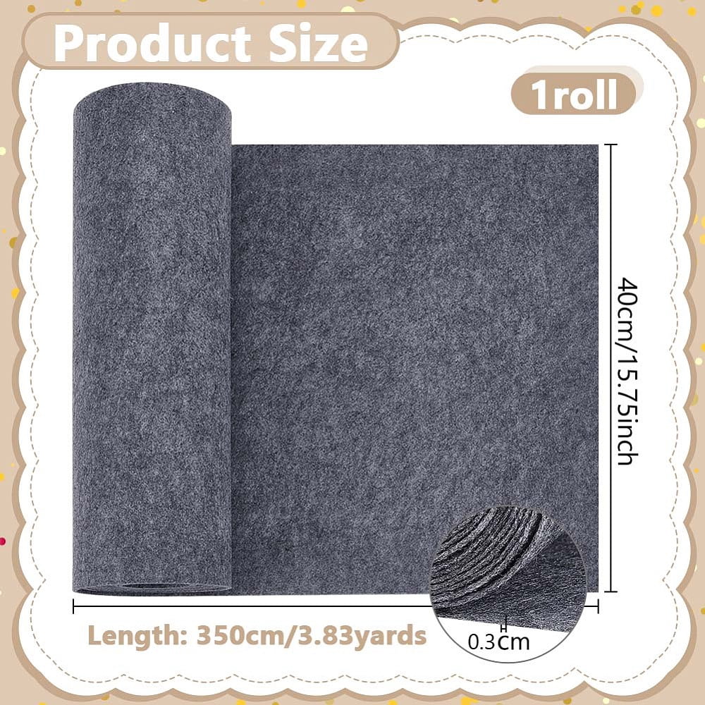 Felt Non-woven Fabric DIY Craft Gray 3500x400x3mm