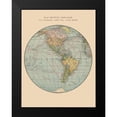 thumbnail image 2 of Hammond 12x14 Black Modern Framed Museum Art Print Titled - Western Hemisphere - Hammond 1910, 2 of 5