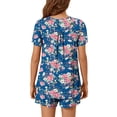 thumbnail image 6 of ZhiZhuang Womens Pajama Set 2024,Women Plus Size Loungewear Sleepwear Set Casual Round Neck Short Sleeve Tops with Pants Two Piece Pajamas Suit, 6 of 6