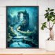 thumbnail image 4 of Pintura de diamante 5D DIY taladro redondo completo noche silenciosa decoración de goteo 30x40cm, 4 of 9