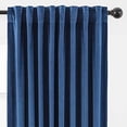 thumbnail image 4 of Chanasya Navy Blue Velvet Curtains Panel Set 2 -Piece - Classy Partial Blackout Curtain Room Darkening Curtains Drapes for Living Room Bedroom Patio- Window Treatment - 84 Inch Length Long - Navy Blue, 4 of 6