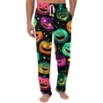 thumbnail image 4 of Domuza Mens Halloween Pajama Pants Casual Drawstring Elastic Waist Spooky Novelty Print Pj Pants Relaxed Fit Cute Wide Leg Lounge Sleep Pants XL, 4 of 5