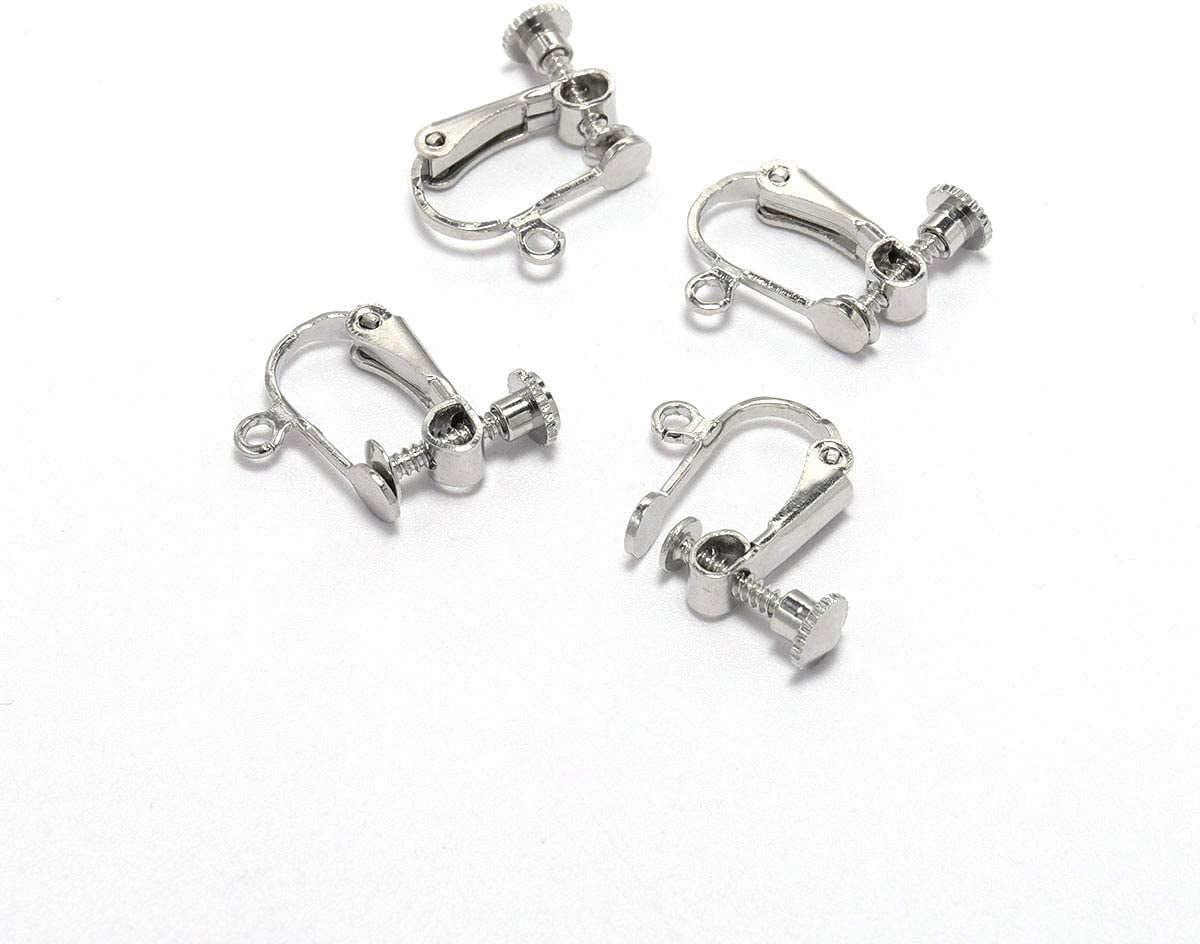 No Fade 10Pcs 1513mm Stainless Steel Screw Ear Clip Earring Settings Rotate  Pads Findings For Jewelry Making Supplies - Yahoo Shopping