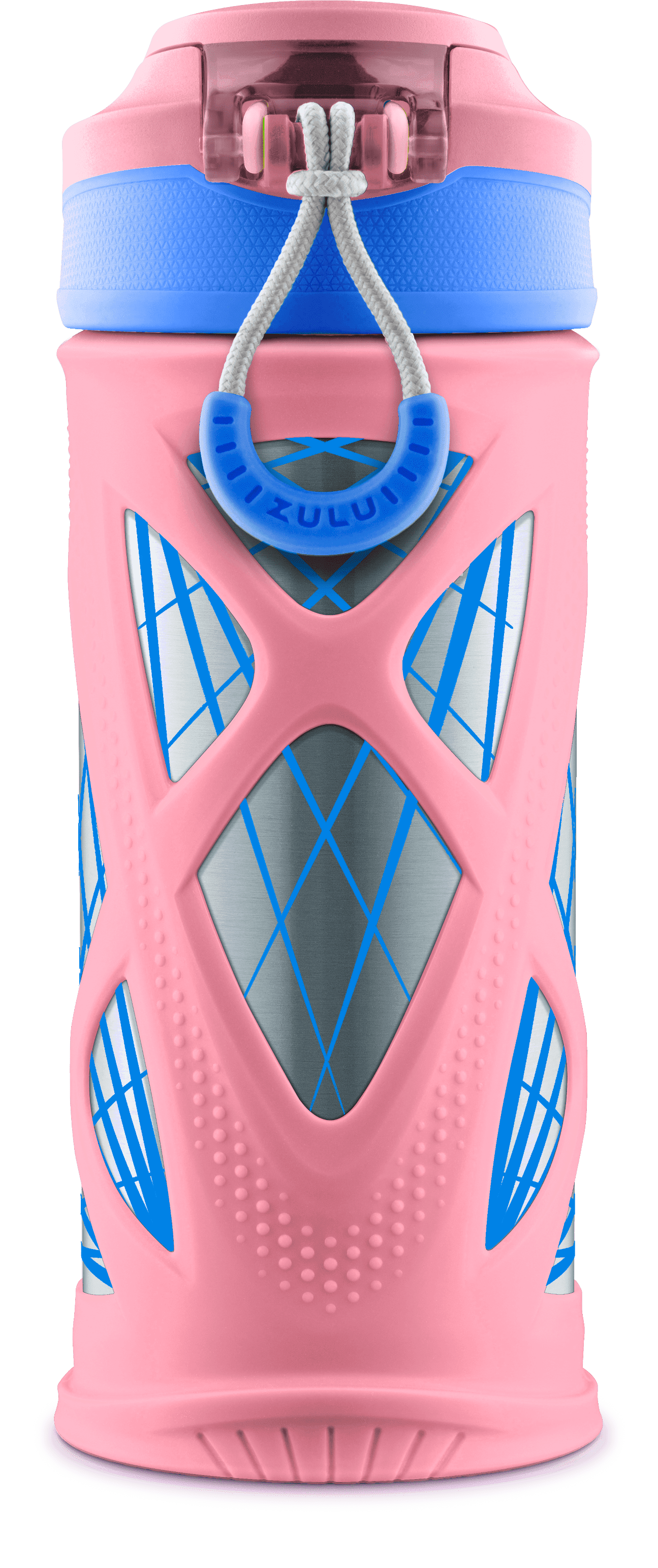 ZULU Echo Kids Gray/Green Stainless Steel Water Bottle with