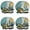 Teal Gold Wave, variant on Shower Caps,Teal and Gold Marble Flow Lines Pattern Waterproof Shower Cap for Women 4 Pieces,Double Reusable Hair Cover for Shower PEVA Elastic Stretch Hem