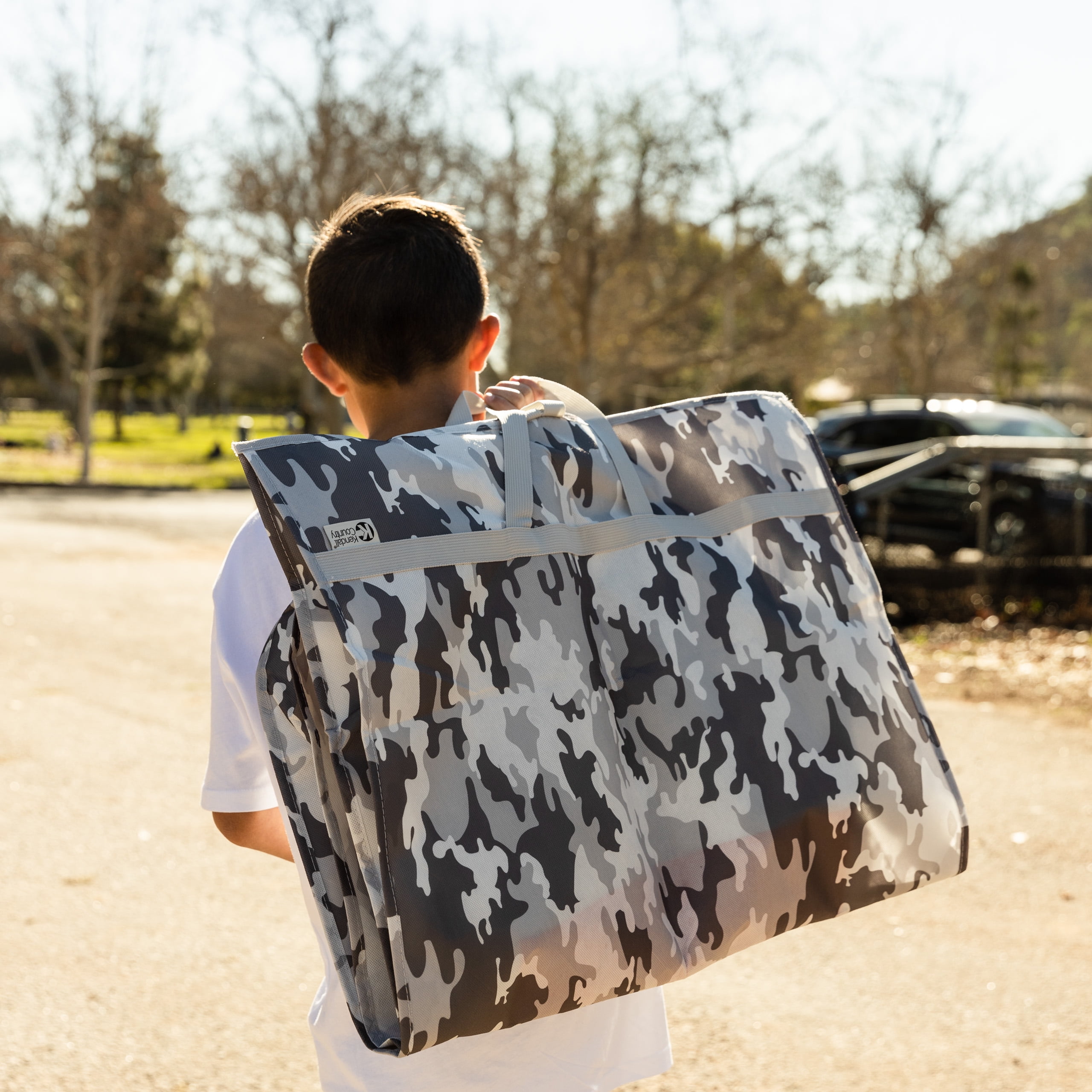 Kendall Country Dance Garment Bag Costume Organizer for Dancers, Beauty Pageants, Sports, Gymnasts, Figure Skaters, Travel and more - Camo Grey 40 inch Long