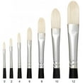 thumbnail image 6 of Trekell Hog Bristle Long Handle Artist Brush - Size #2 Flat, 6 of 7