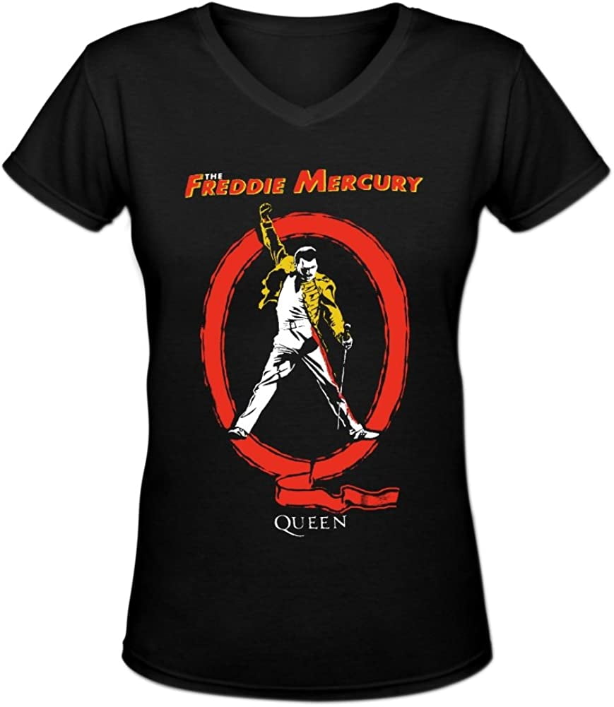 Camiseta Freddie Mercury V Neck Slim Fit para mujer in Dominican Republic at DOP 5343 Rating 5
