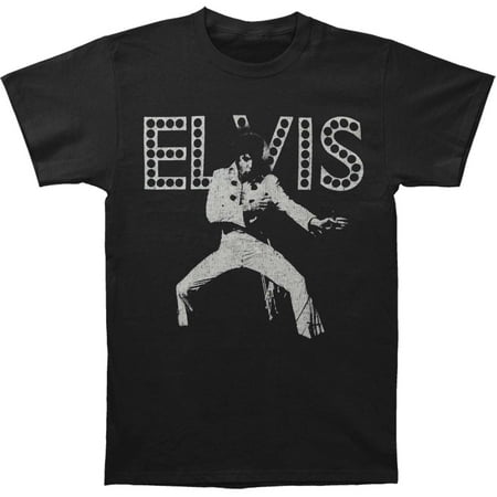 Elvis Dance T-shirt - Elvis Presley Men's Dance In Lights Regular Mens T T-shirt Black