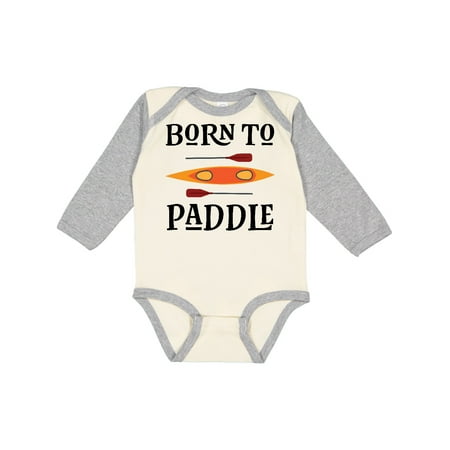

Inktastic Kayaking Born to Paddle Kayak Gift Baby Boy or Baby Girl Long Sleeve Bodysuit