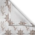 thumbnail image 3 of Ambesonne Ocean Life Kitchen Curtains, Nautical Shark and Ship, 55"x24", White Caramel, 3 of 3