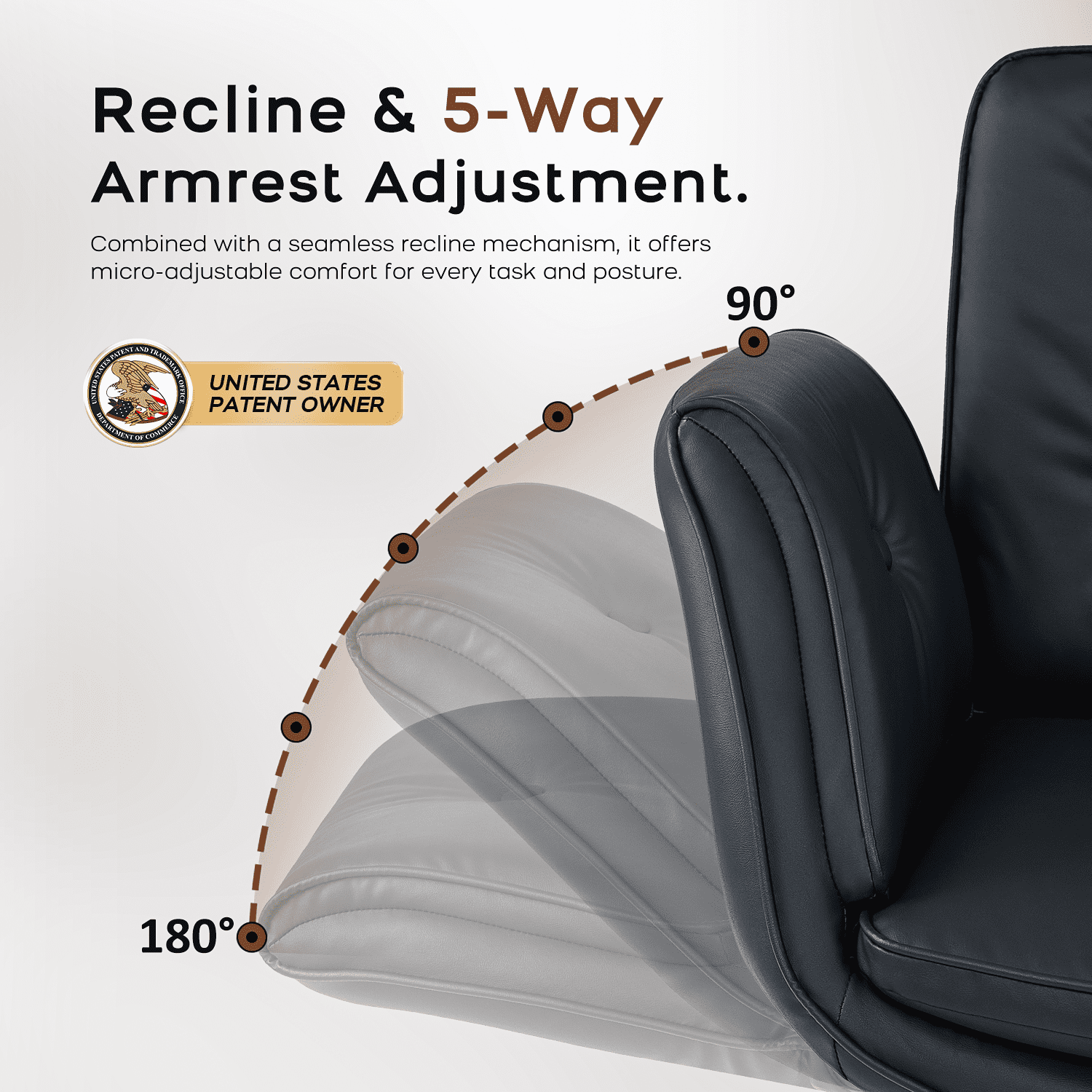 TMV Criss Cross Chair with Wheels & Armrests, Comfy Wide Vanity Chair, PU Leather Cross Legged Desk Chair, Height Adjustable Computer Office Desk Chairs for Home＆Makeup＆Bedroom，Black