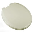 thumbnail image 1 of Deluxe Slow Close Plastic Round Front Toilet Seat, Bone, 1 of 1