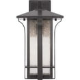 thumbnail image 2 of Progress Lighting Cullman 1-Light Outdoor Wall Lantern, Antique Bronze, Seeded Glass, 2 of 5