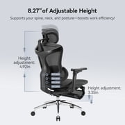 SIHOO C300 Computer Chair with Footrest,Gaming Chair with Soft 4D Armrests, Dynamic Lumbar Support and Swivel Office Chair