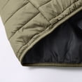 thumbnail image 6 of BODOAO Women's Quilted Down Jacket Trendy Long Lightweight Padded Coats Cute Warm Outerwear Fall Winter Fashion Clothes Zip-Up Stand-Collar Winter Coat Blackish Green L, 6 of 9