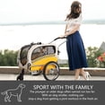 thumbnail image 4 of MOJAY 3-in-1 Dog Bicycle Trailer, Dog Stroller, and Dog Jogging Stroller, Yellow, 4 of 6